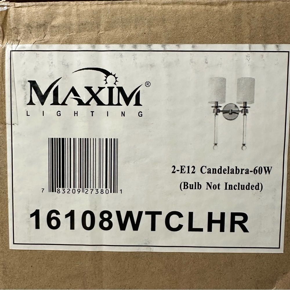 Maxim Lucent Two Light Wall Sconce w/Heritage Finish Lighting 2-E12 Candelabra-